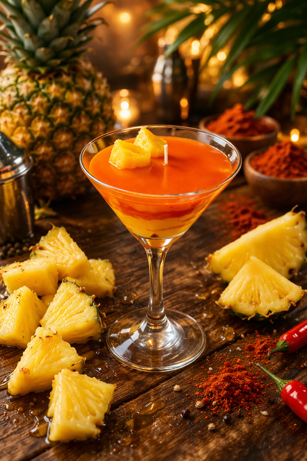Pineapple Paprika Martini Candle